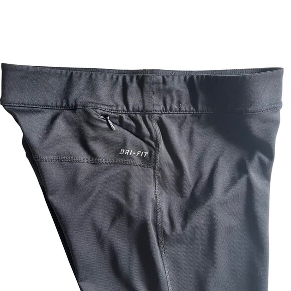 Nike Womens XS Black Dri-Fit Leggings With "Run Fast Live Fearless" Waistband - Picture 7 of 9
